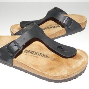 BIRKENSTOCK Gizeh black birko flor sandals 37 R L 6
